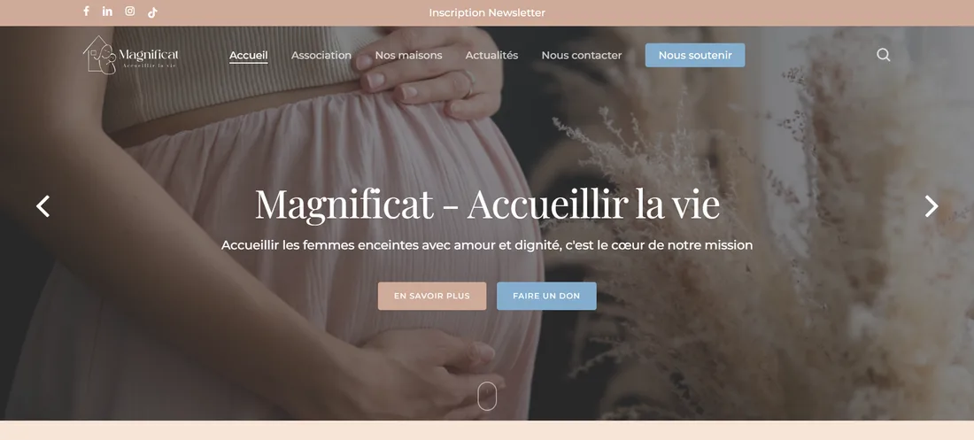 Site internet Magnificat créé par KBCOM