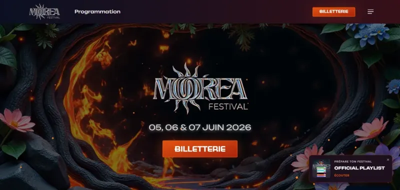 Site internet Moorea Festival créé par KBCOM