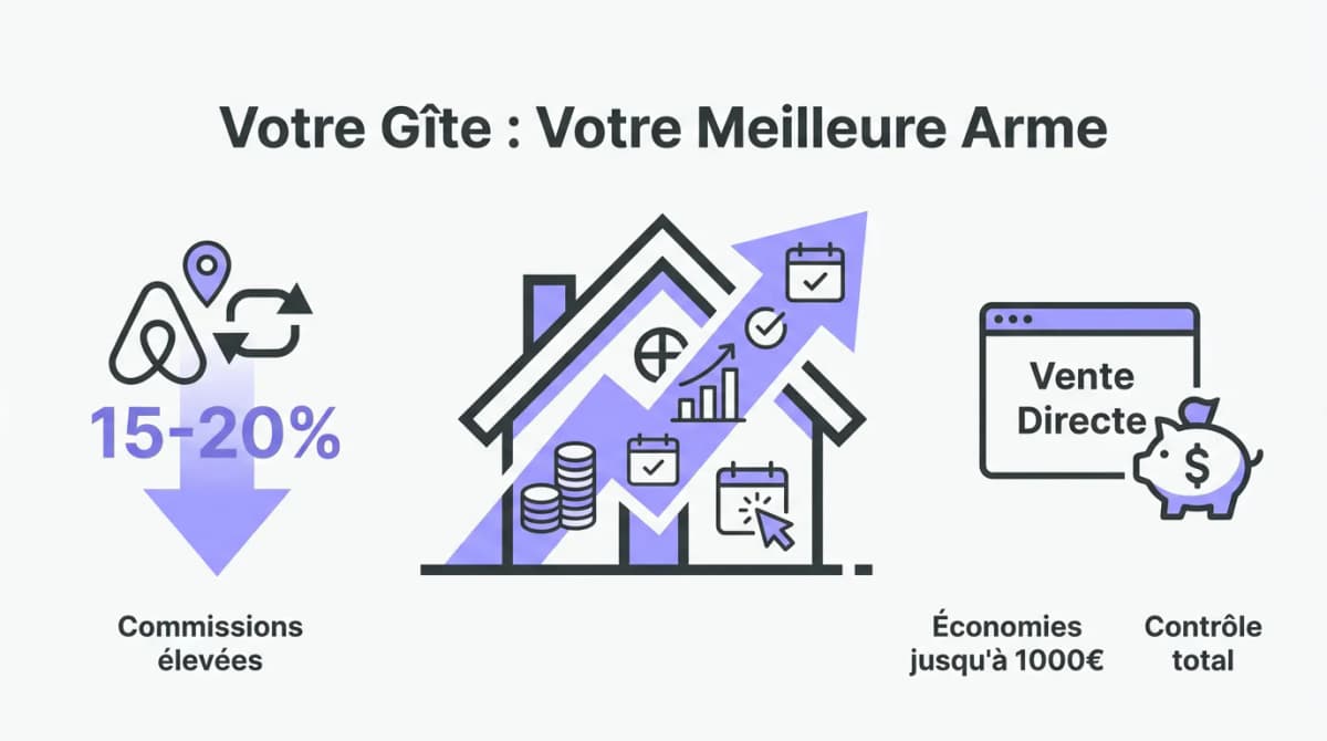 Site internet de gîte pour vendre en direct
